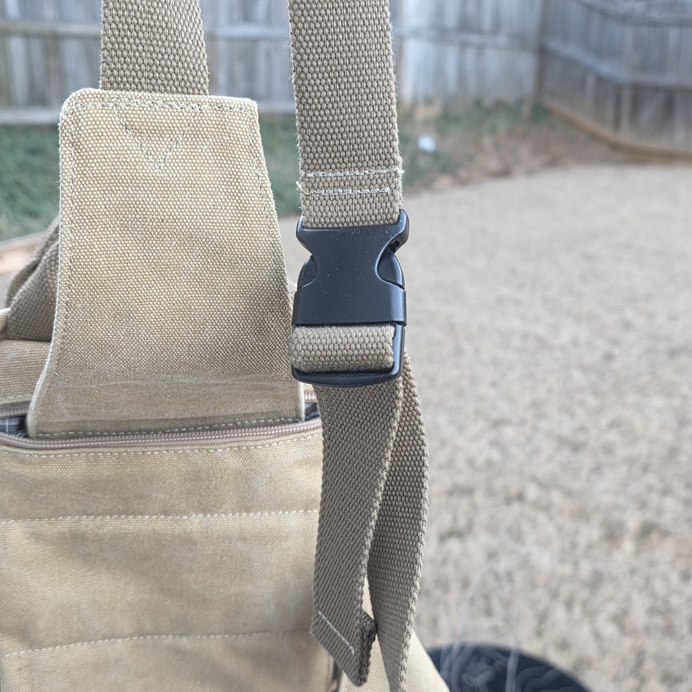 Selina‎ Vaughan Studios Canvas Mini  Backpack Crossbody Rooster Print Tan Boho - Picture 15 of 16